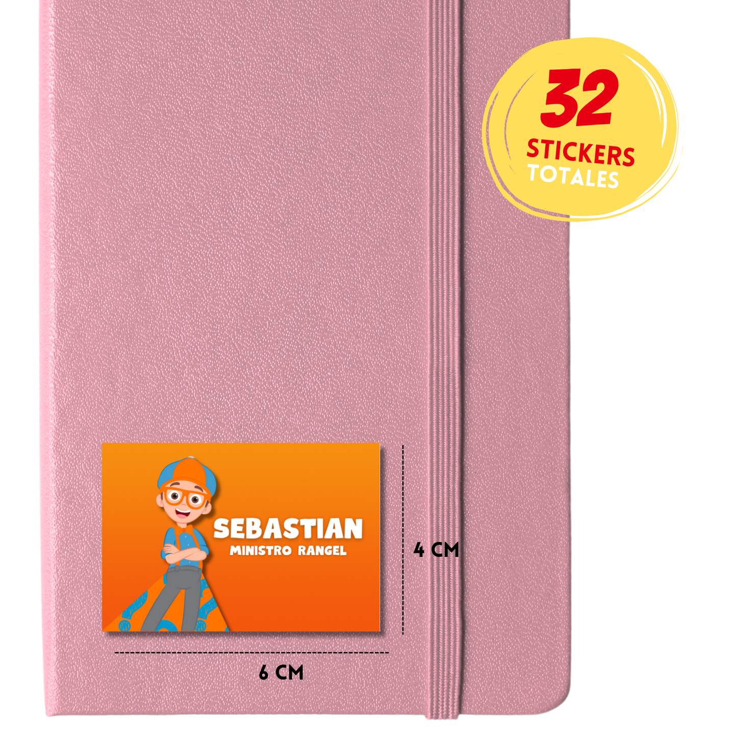 Blippi etiquetas adhesivas personalizadas tipo stickers