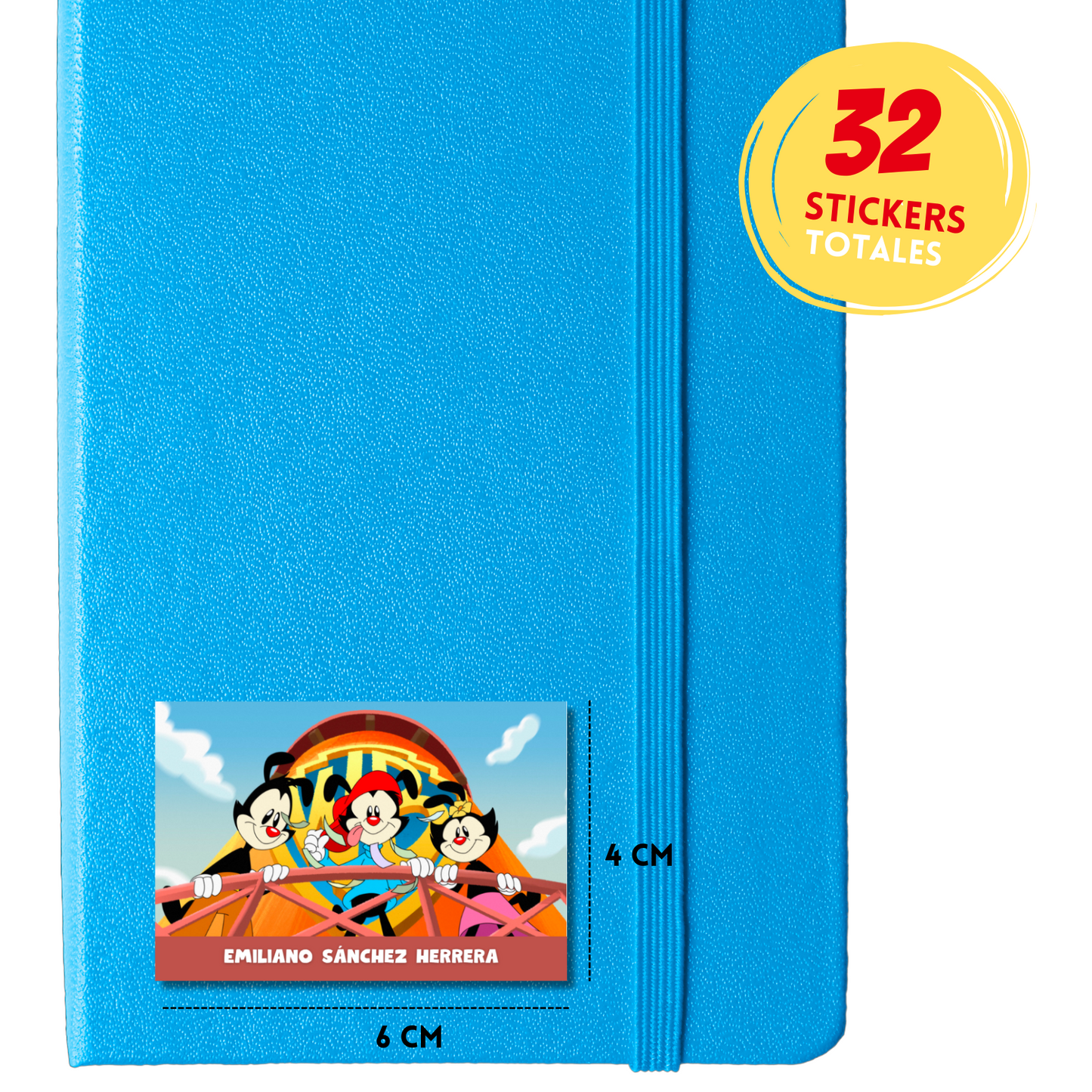 Ajolotito Personalized School Labels Notebooks, Books and Pencils 