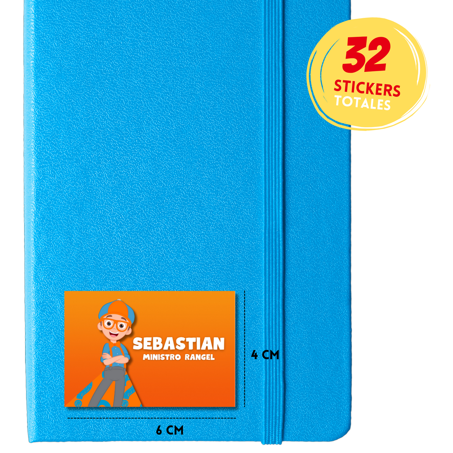 Blippy Personalized School Labels Notebooks, Books and Pencils 