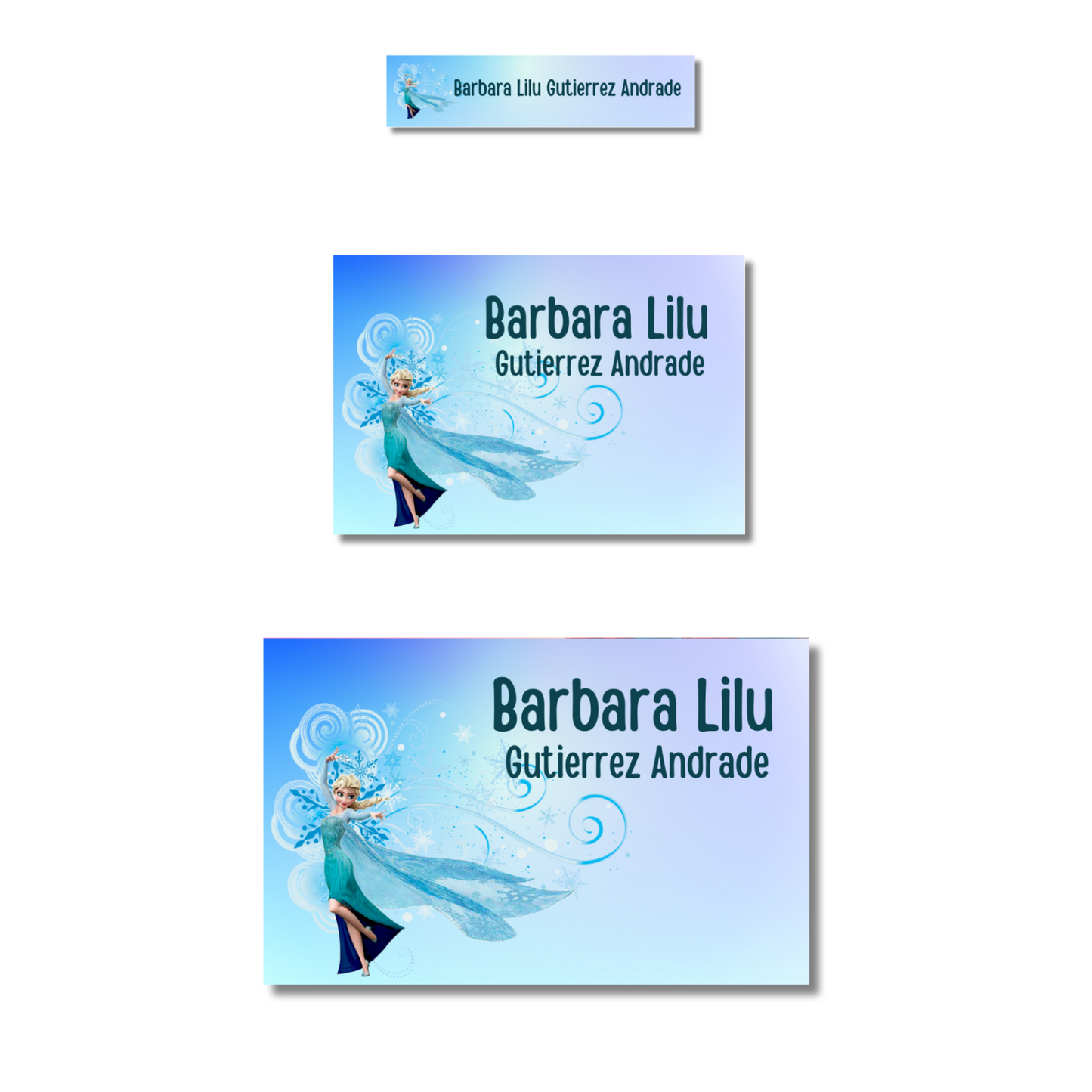 Frozen Elsa Personalized School Labels Notebooks, Books and Pencils 