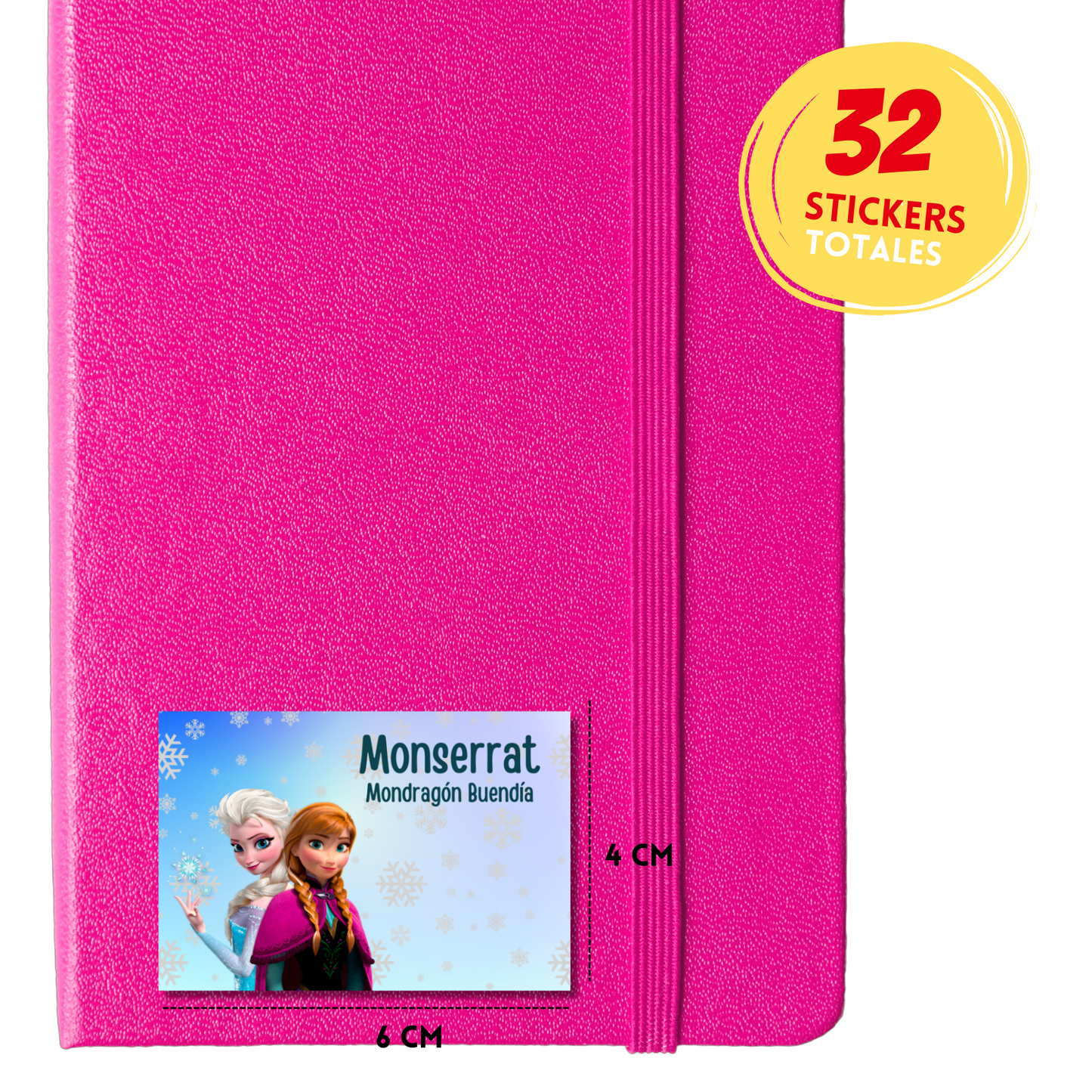 Ajolotito Personalized School Labels Notebooks, Books and Pencils 