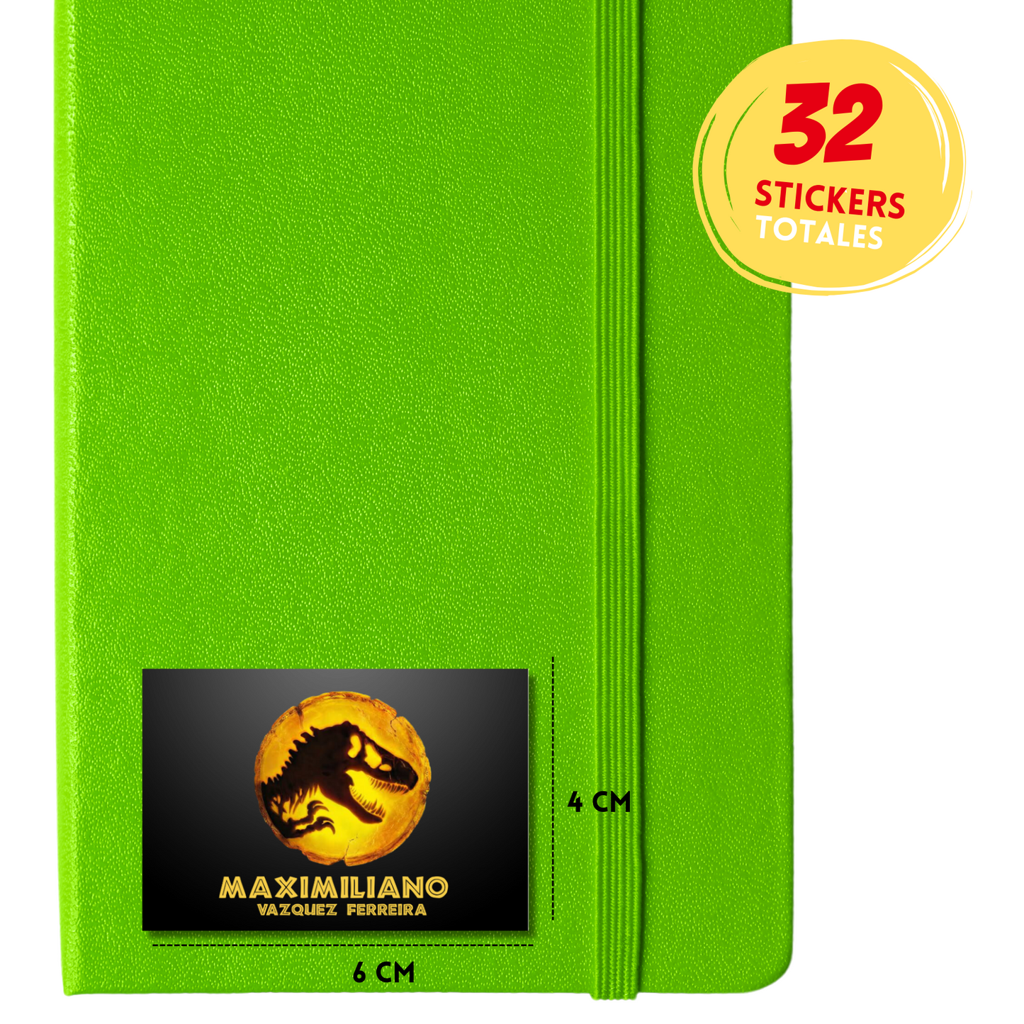 Jurassic Park Personalized School Labels Notebooks, Books and Pencils 