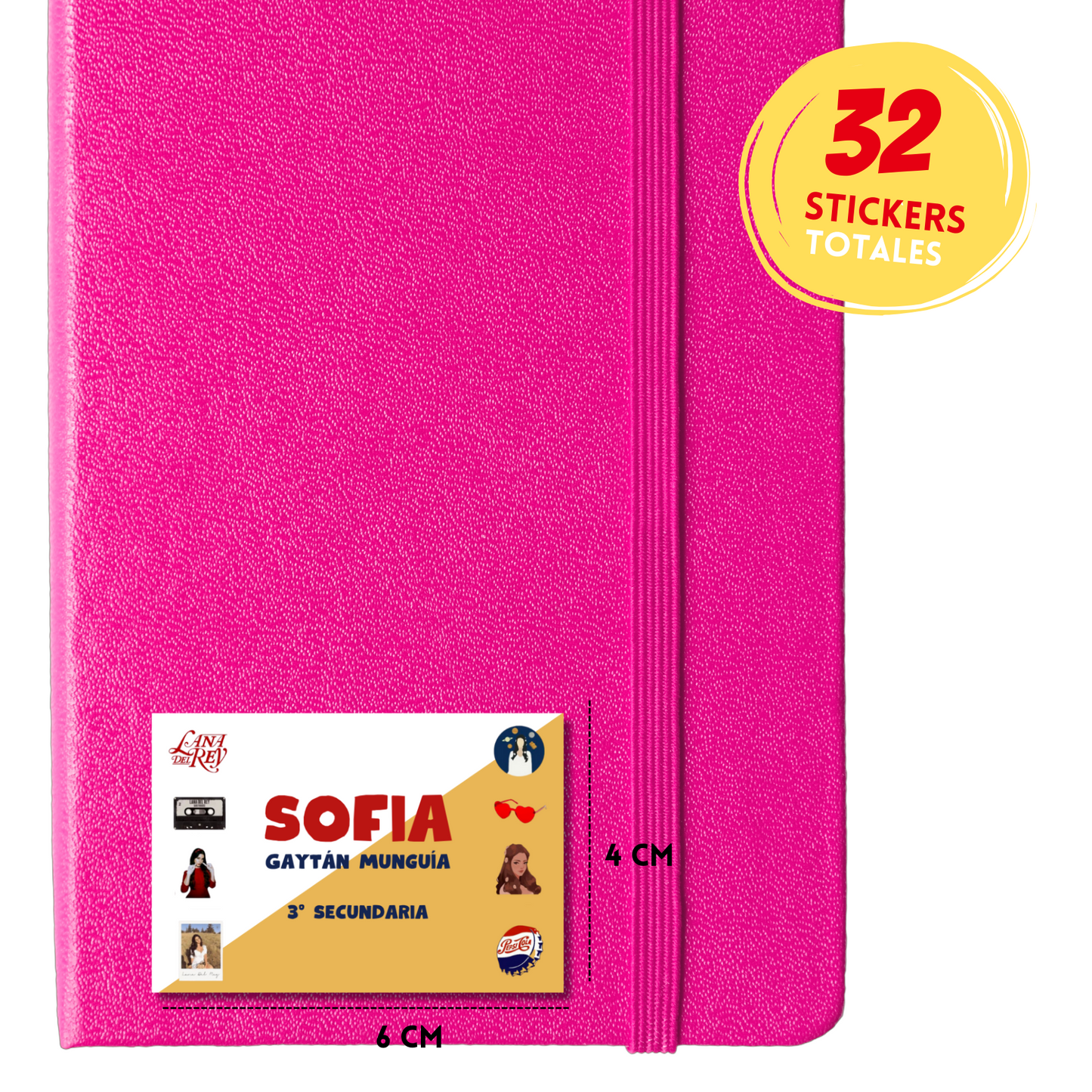 Ajolotito Personalized School Labels Notebooks, Books and Pencils 