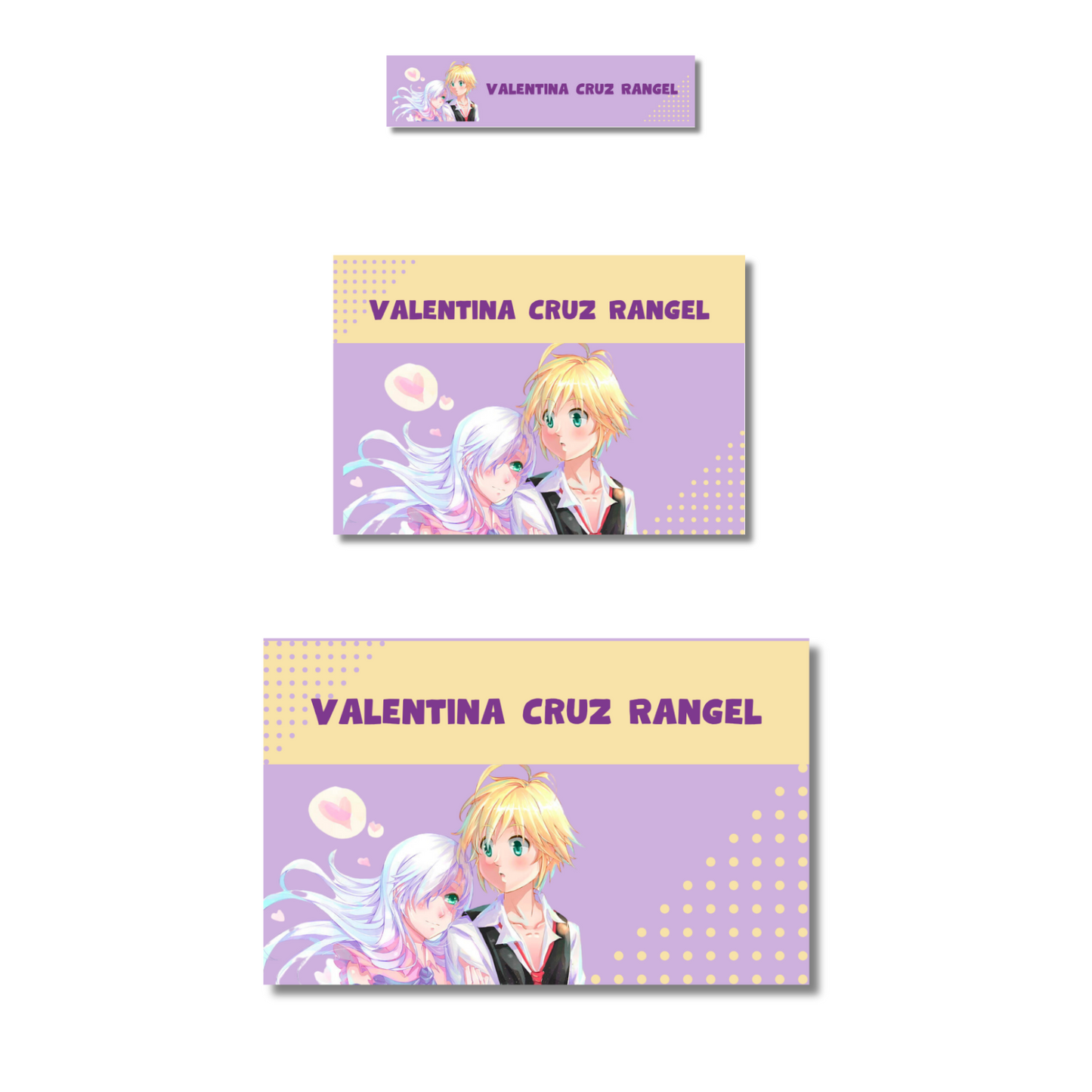 The 7 Deadly Sins Meliodas And Elizabeth Liones Personalized School Labels Notebooks, Books and Pencils 