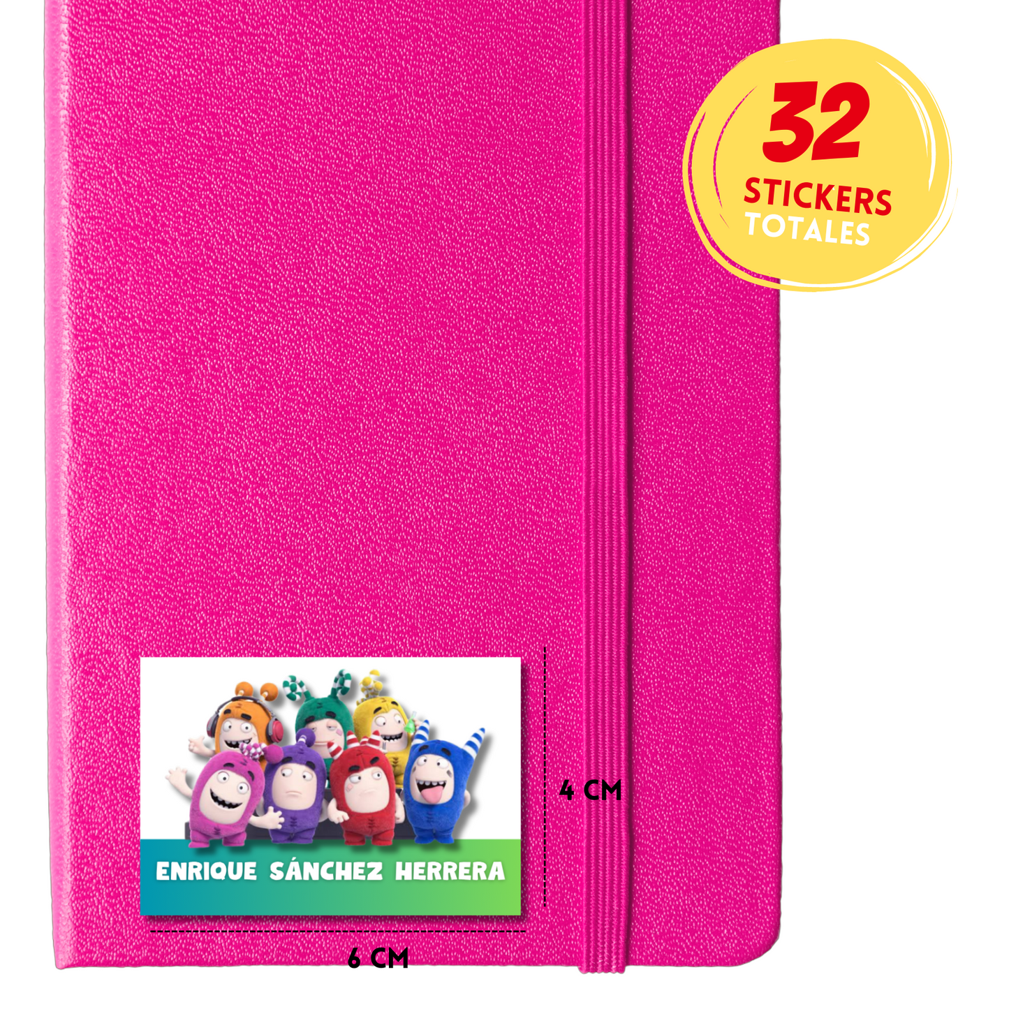 Ajolotito Personalized School Labels Notebooks, Books and Pencils 