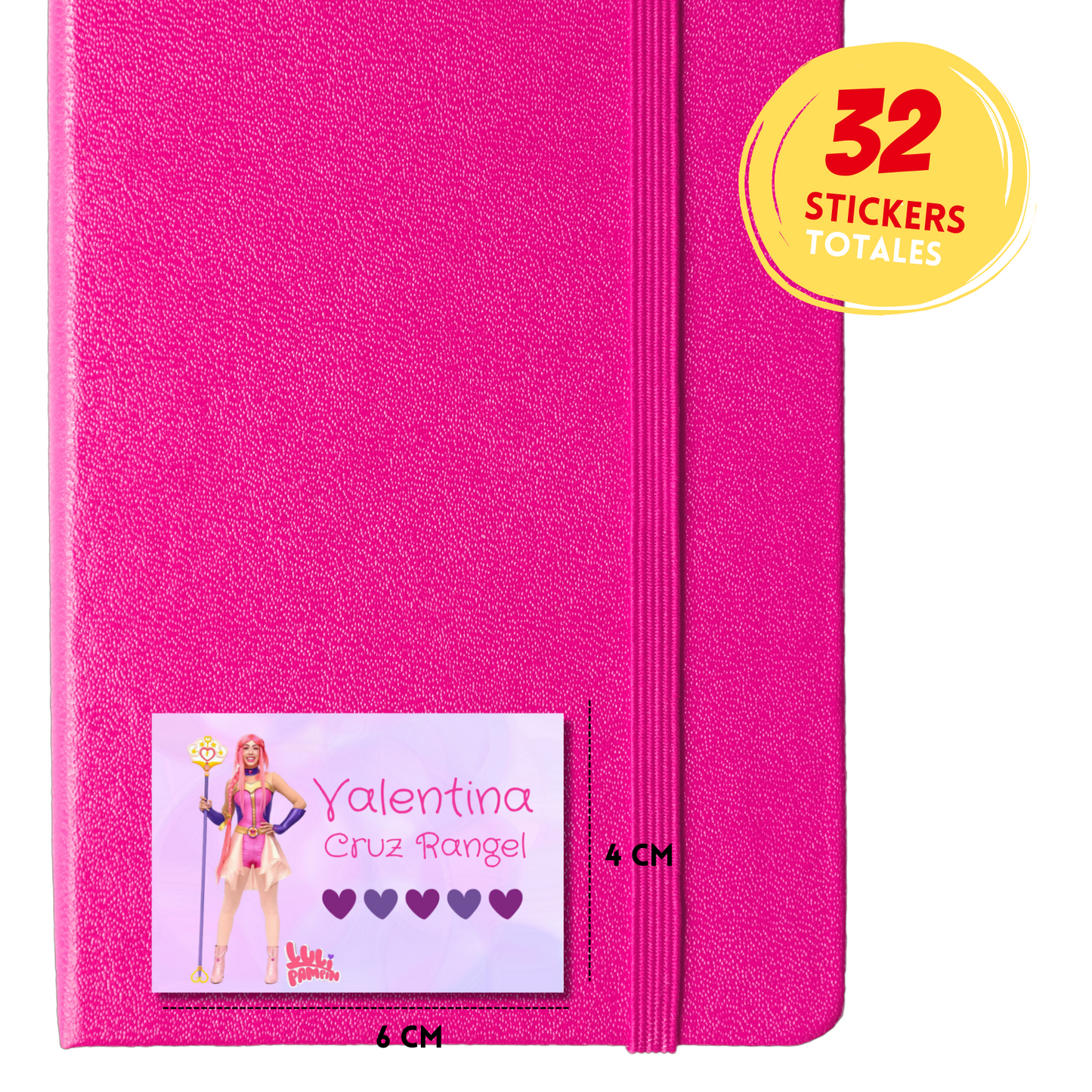 Luli Pampín Personalized School Labels Notebooks, Books and Pencils 