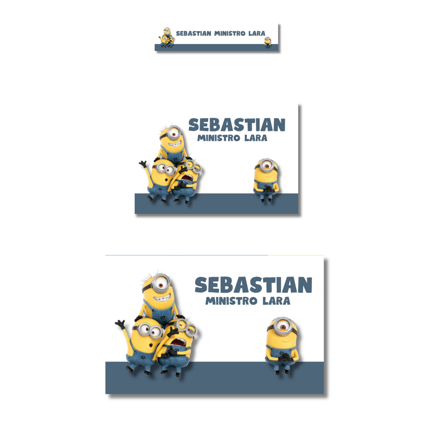 Minions Personalized School Labels Notebooks, Books and Pencils 