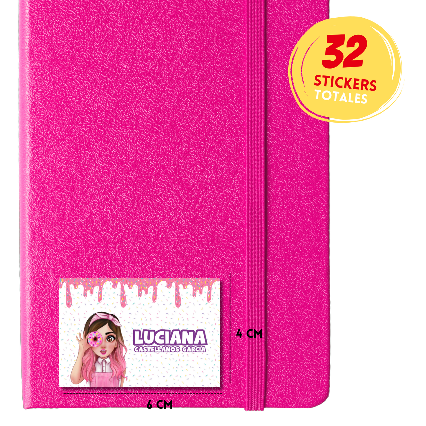 Ajolotito Personalized School Labels Notebooks, Books and Pencils 