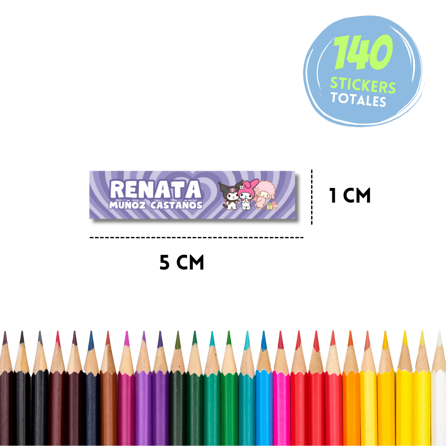 Ajolotito Personalized School Labels Notebooks, Books and Pencils 