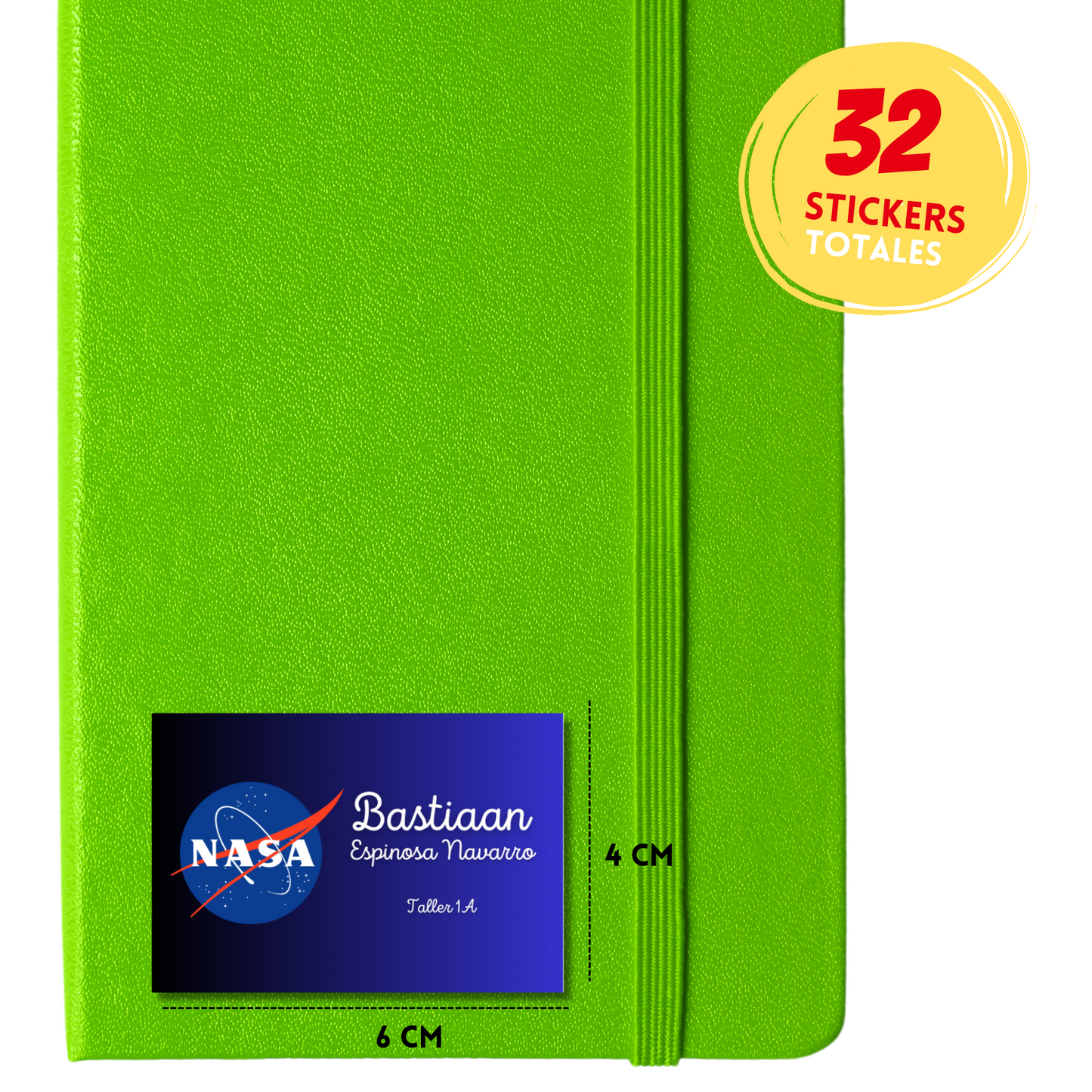 NASA Logo Personalized School Labels Notebooks, Books and Pencils 