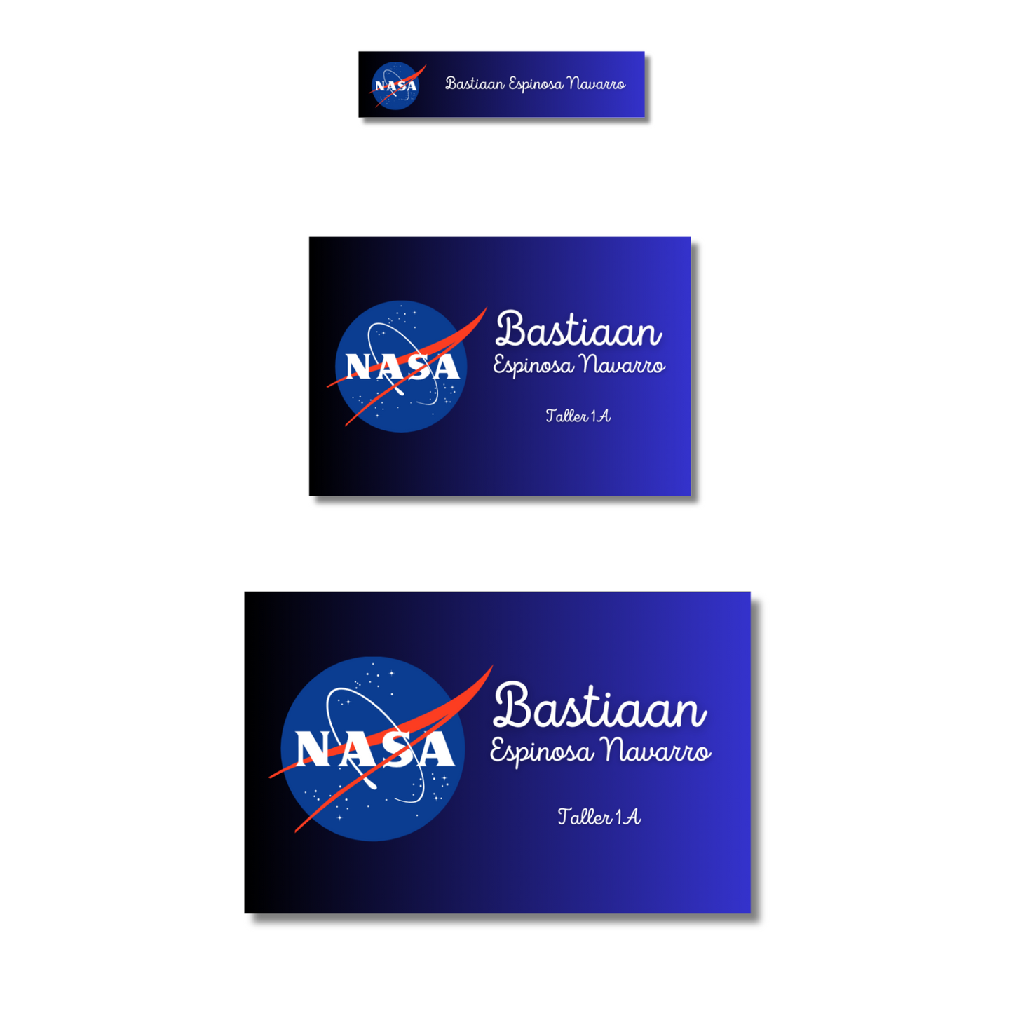 NASA Logo Personalized School Labels Notebooks, Books and Pencils 