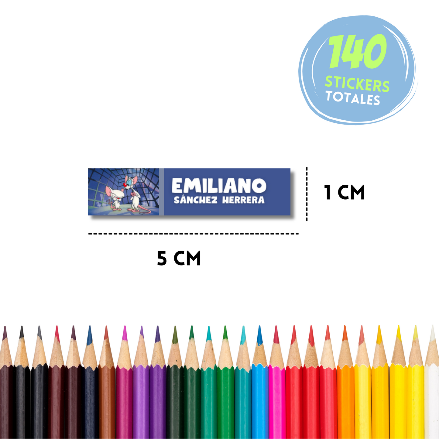 Ajolotito Personalized School Labels Notebooks, Books and Pencils 