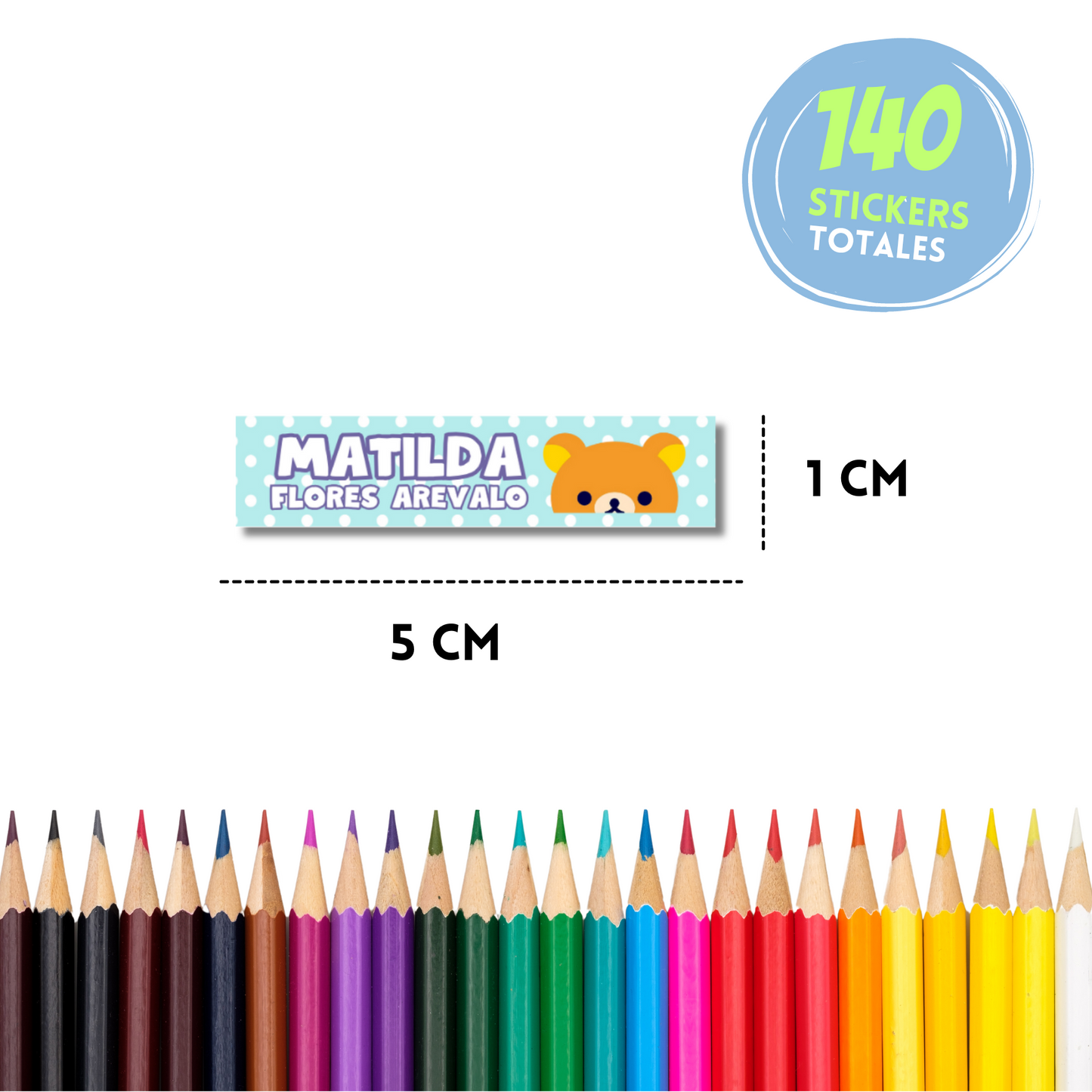 Ajolotito Personalized School Labels Notebooks, Books and Pencils 