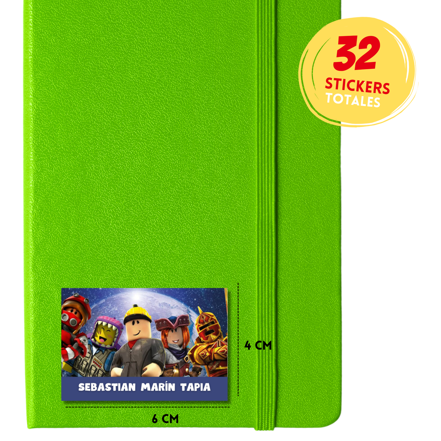 Roblox World Personalized School Labels Notebooks, Books and Pencils 