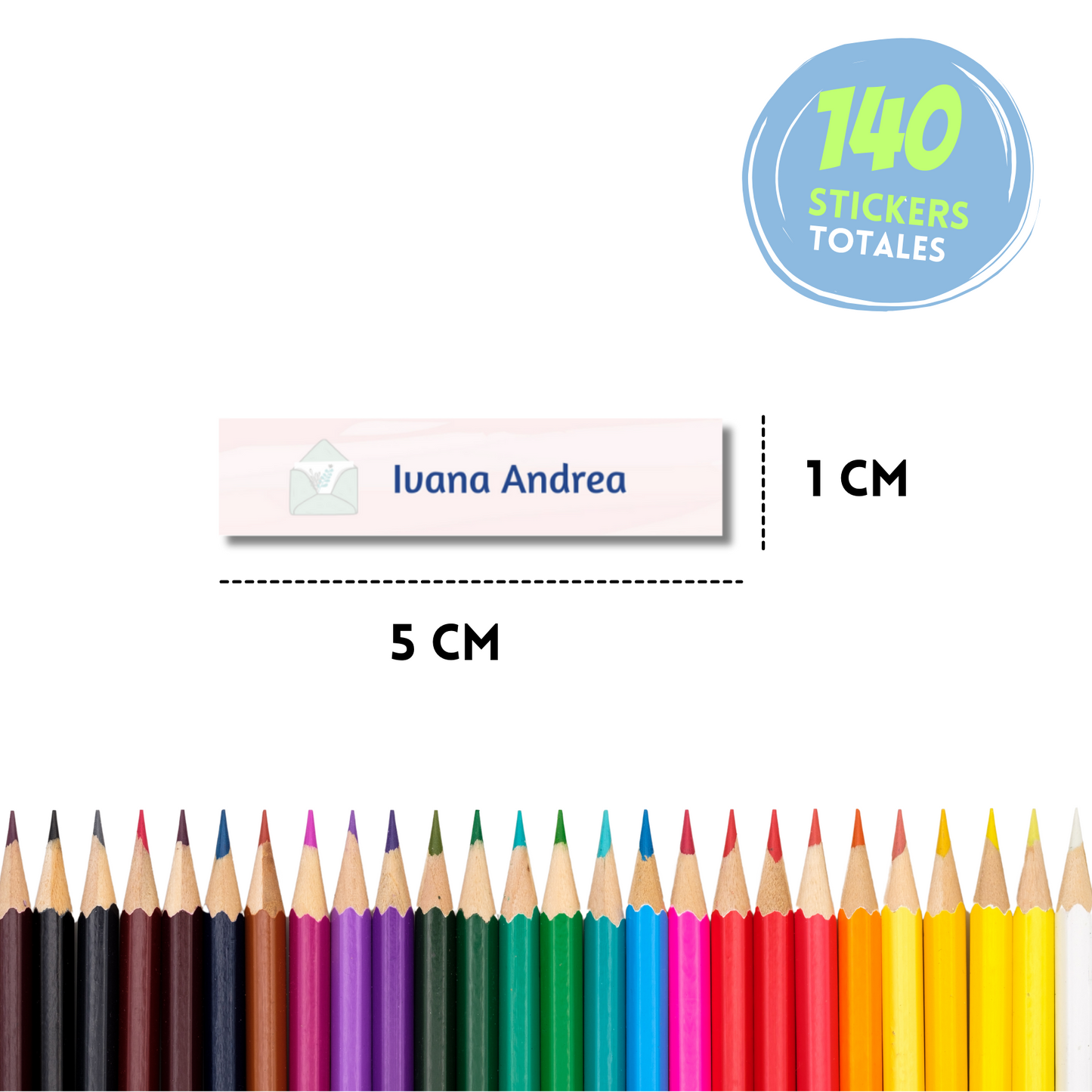 Ajolotito Personalized School Labels Notebooks, Books and Pencils 