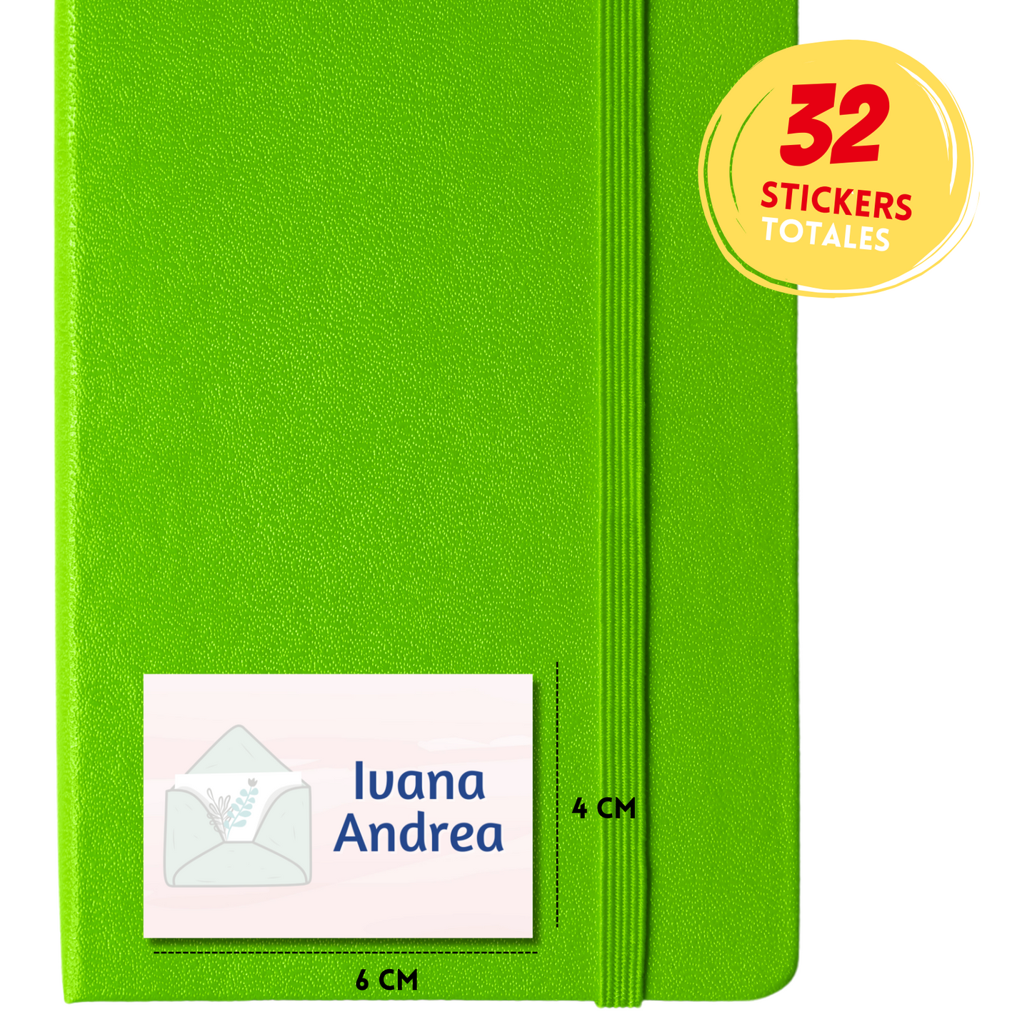 Ajolotito Personalized School Labels Notebooks, Books and Pencils 