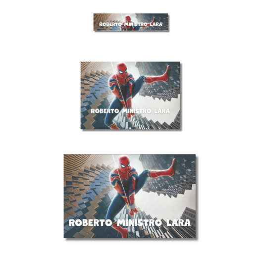 Spiderman Personalized School Labels Notebooks, Books and Pencils 