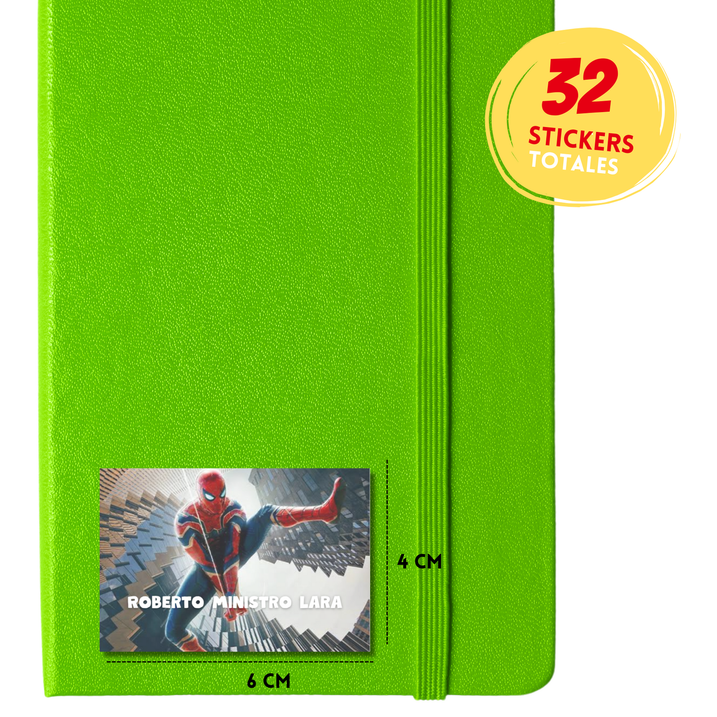 Spiderman Personalized School Labels Notebooks, Books and Pencils 