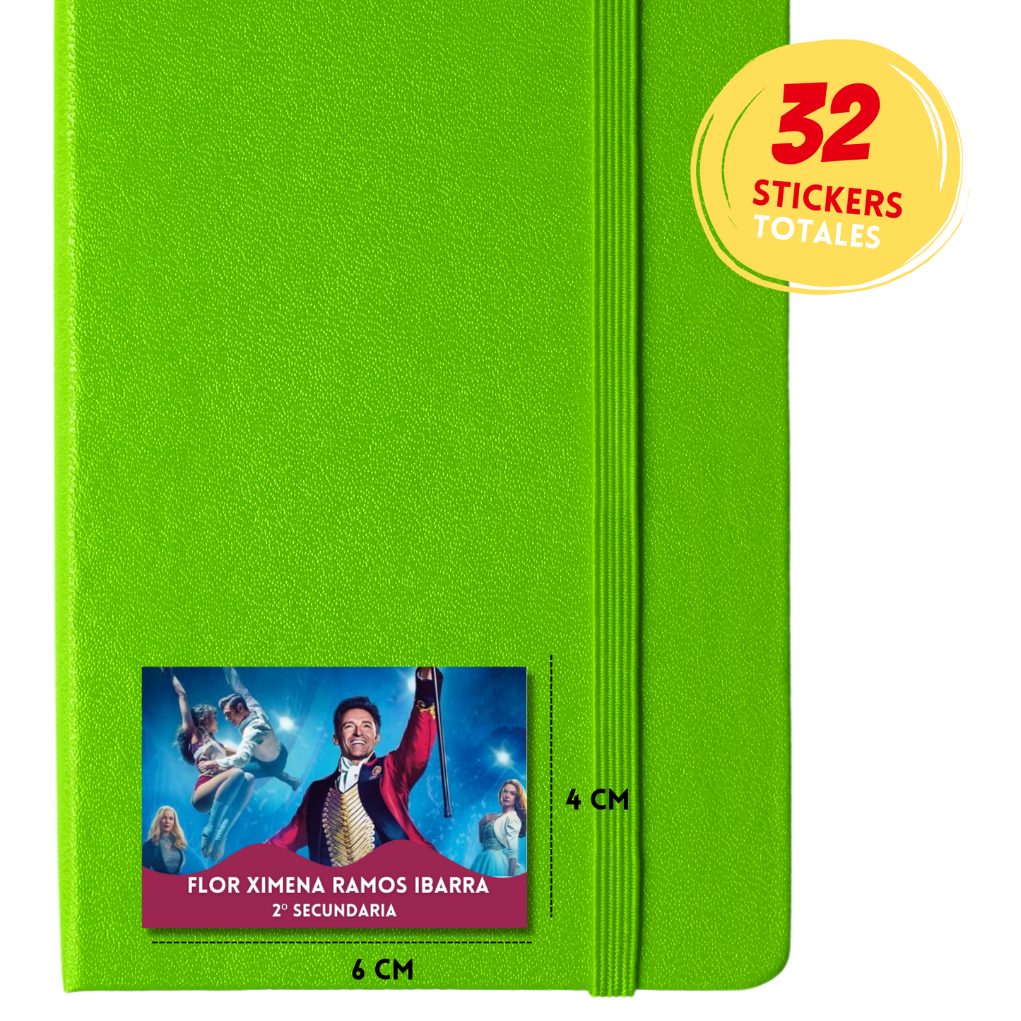 Ajolotito Personalized School Labels Notebooks, Books and Pencils 