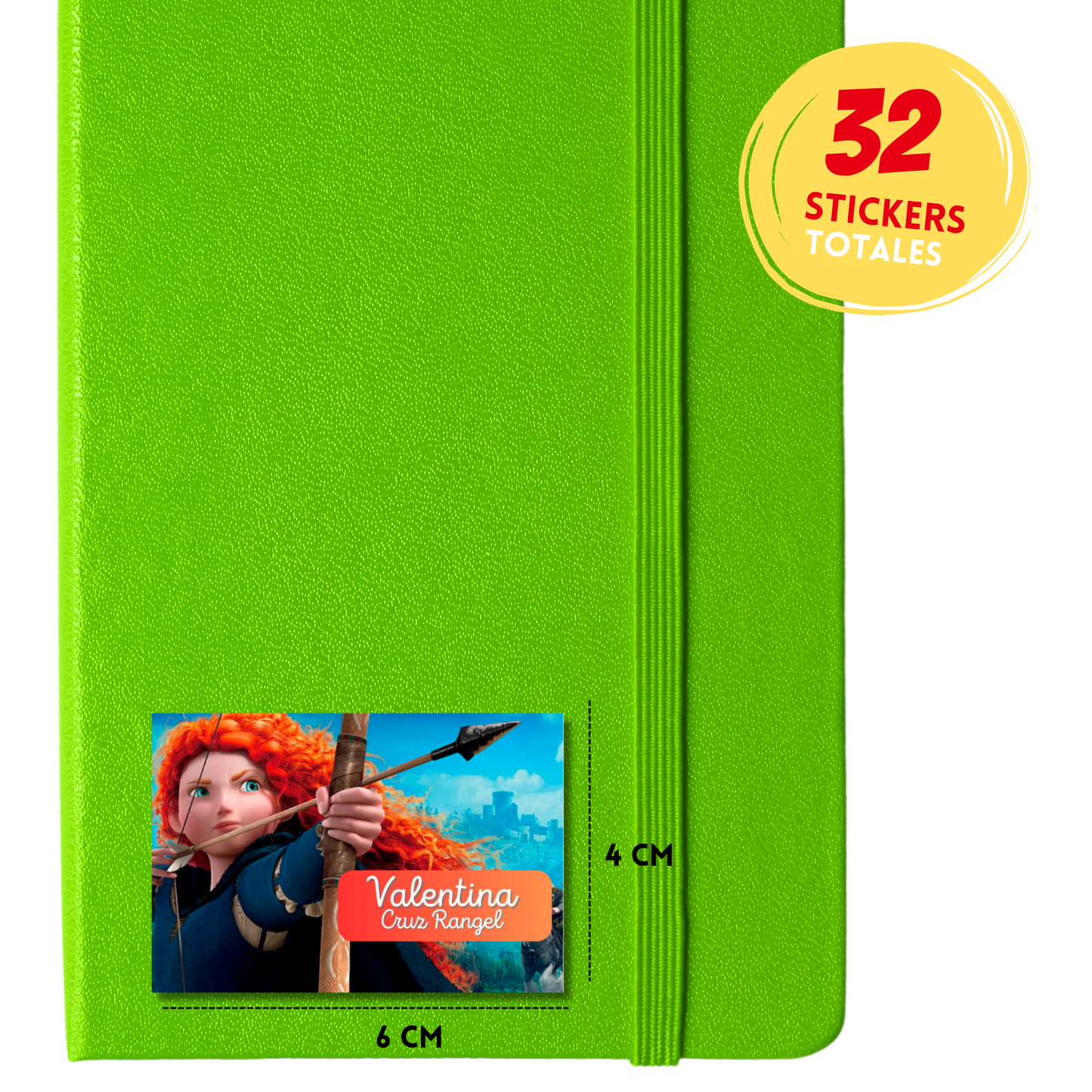 Brave &amp; King Fergus Personalized School Labels Notebooks, Books and Pencils 