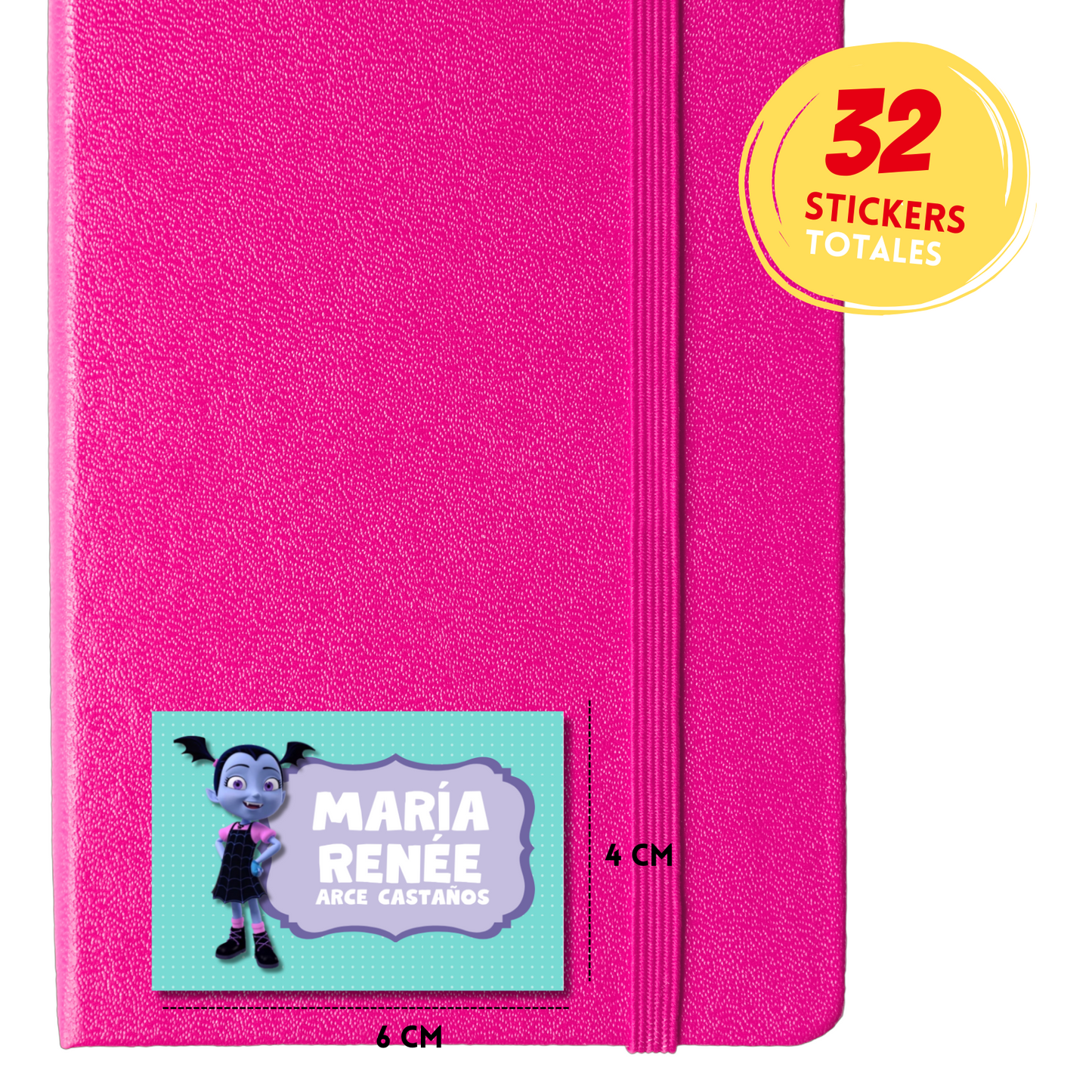 Ajolotito Personalized School Labels Notebooks, Books and Pencils 