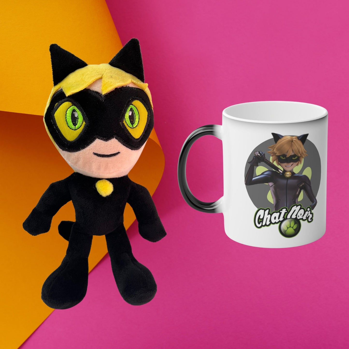 Chat Noir Gift Kit Loving Plush + Personalized Magic Mug