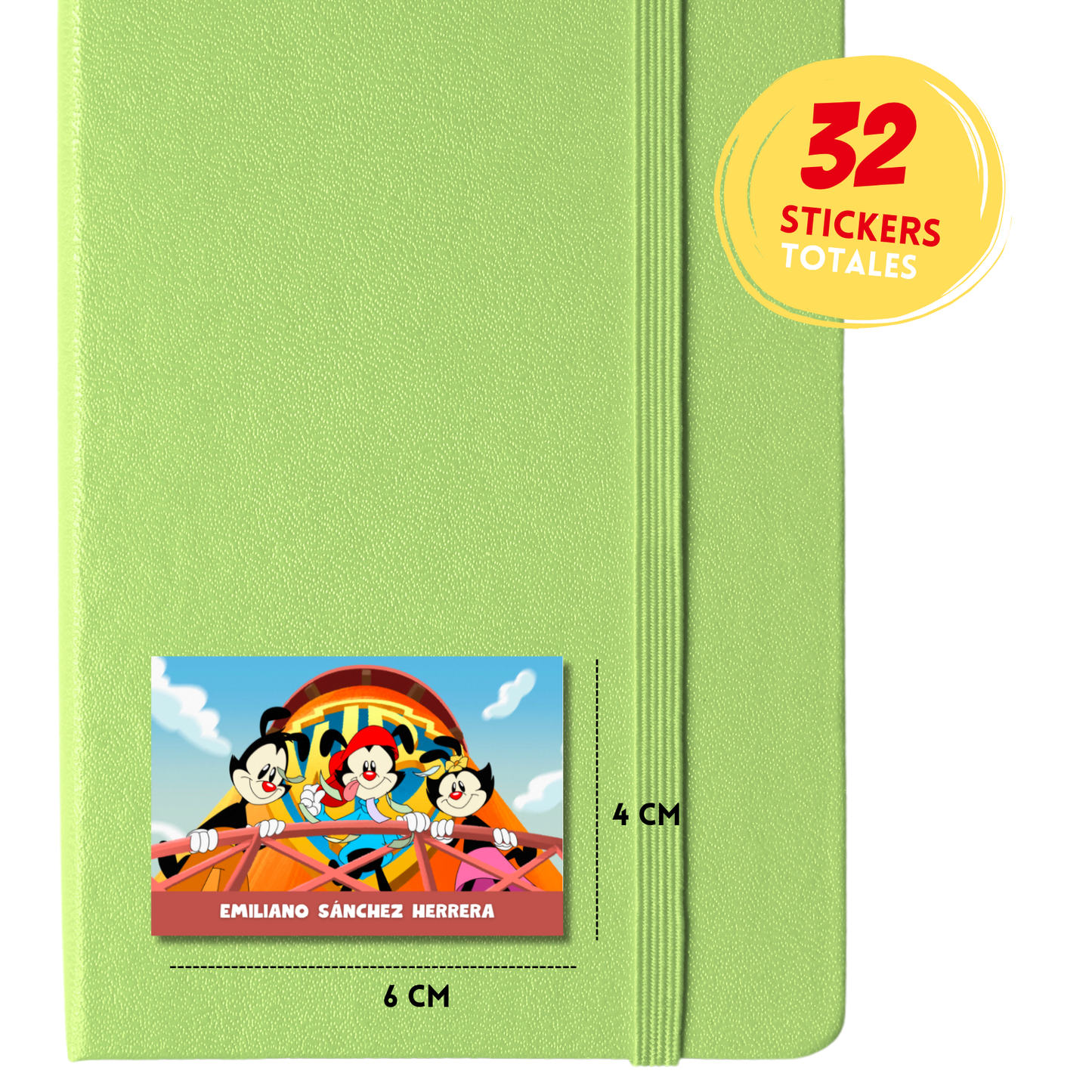 Animaniacs Etiquetas Escolares Personalizadas Libretas, Libros y Lápices