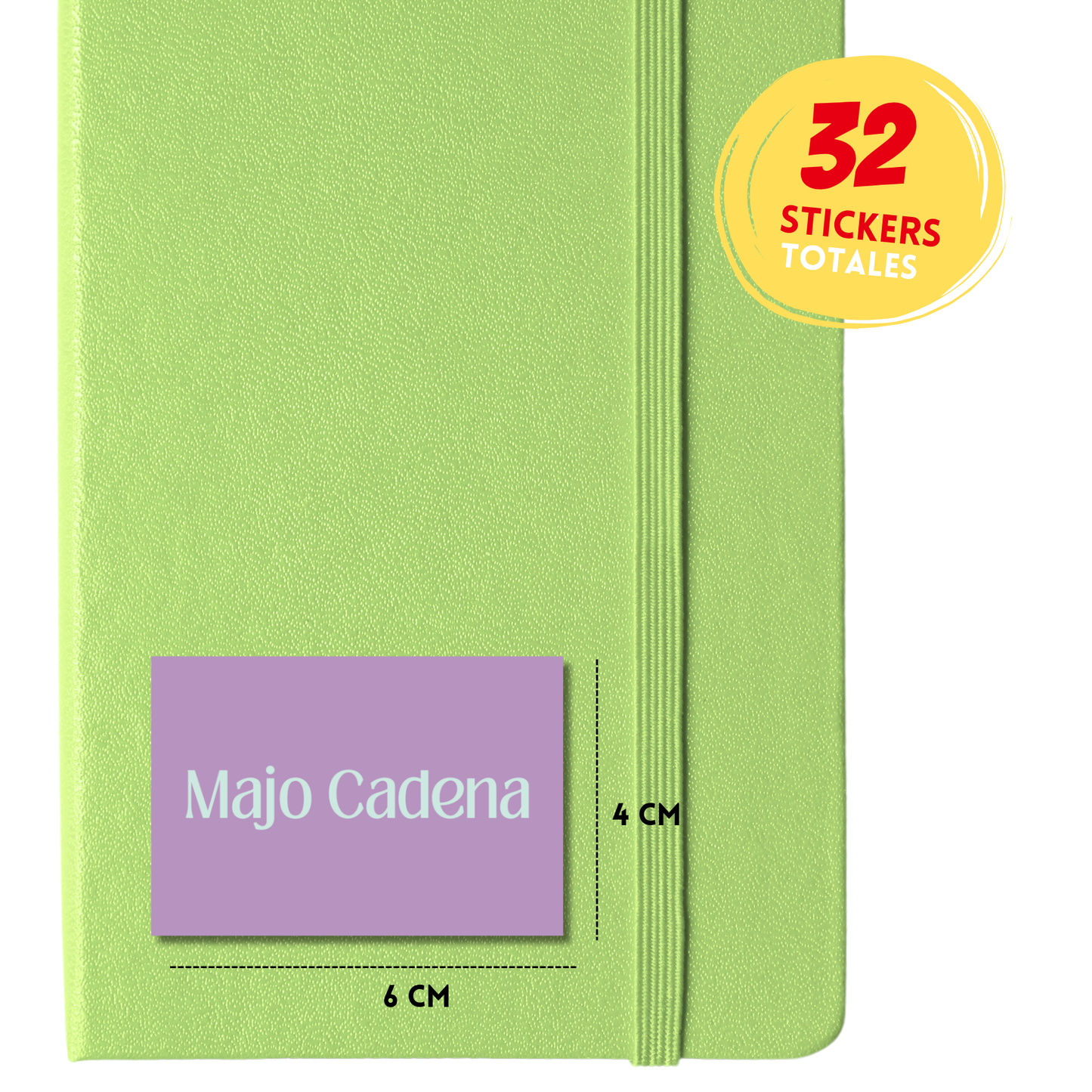 Fondo morado letras mentas Etiquetas Escolares Personalizadas Libretas, Libros y Lápices