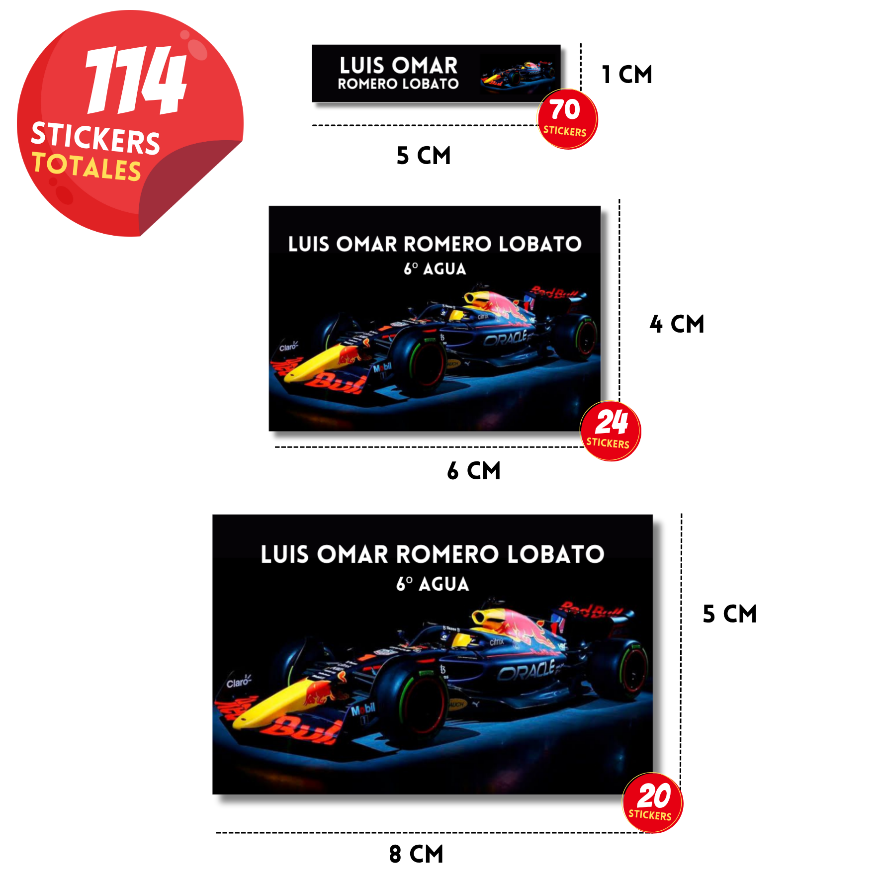 Formula 1 Etiquetas Escolares Personalizadas Libretas, Libros y Lápice ...