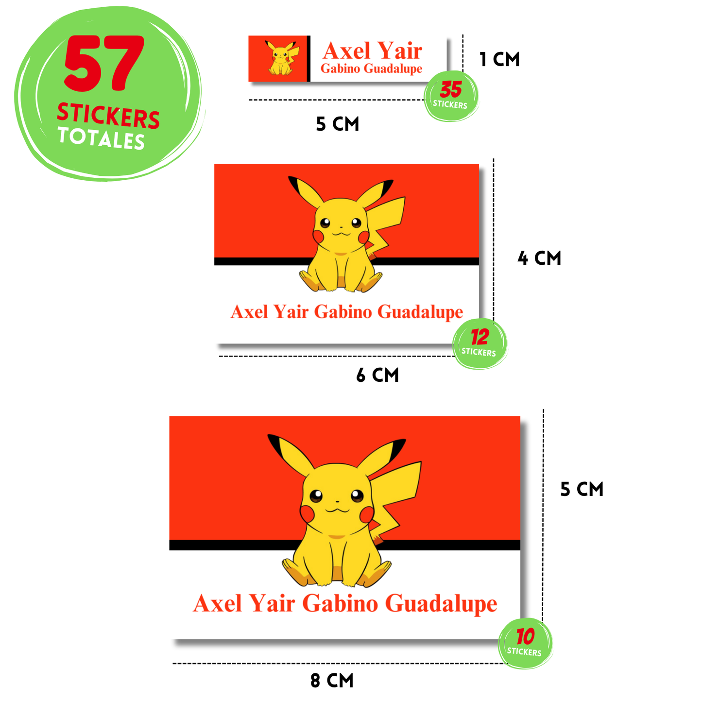 Pikachú Animé Escolares Personalizadas Libretas, Libros y Lápices