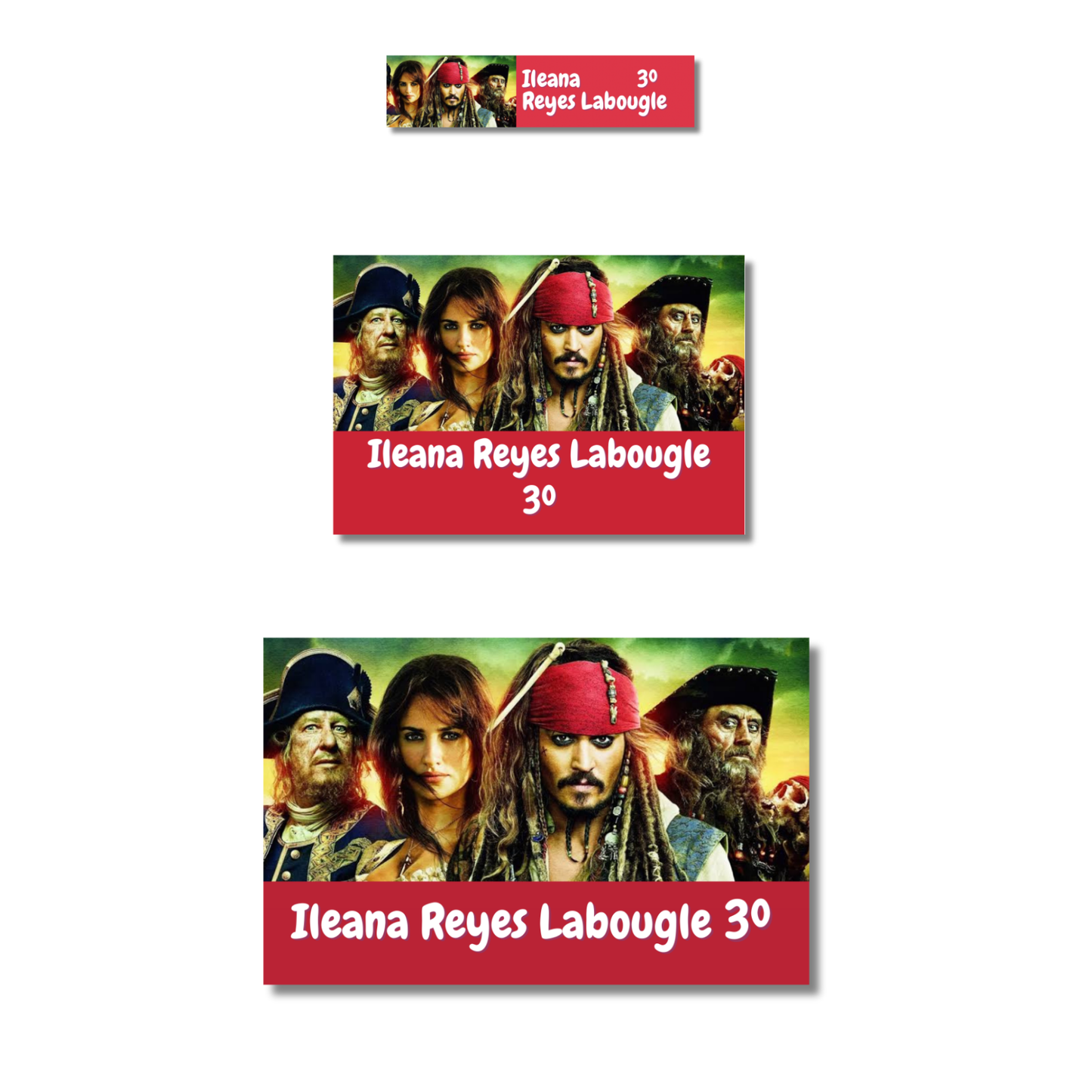 Piratas del Caribe Escolares Personalizadas Libretas, Libros y Lápices