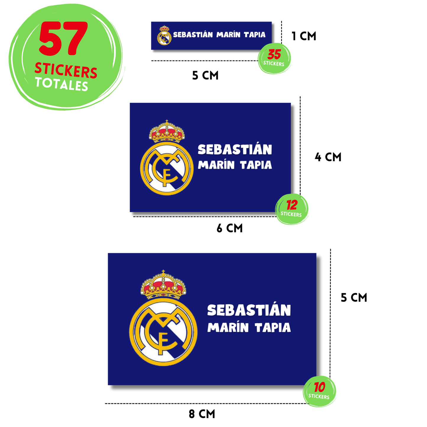 Logo dorado Real Madrid fondo azul rey  Etiquetas Escolares Personalizadas Libretas, Libros y Lápices