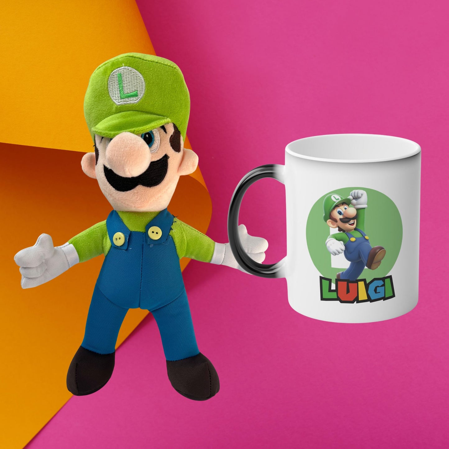 Luigi Loving Plush Gift Kit + Personalized Magic Mug