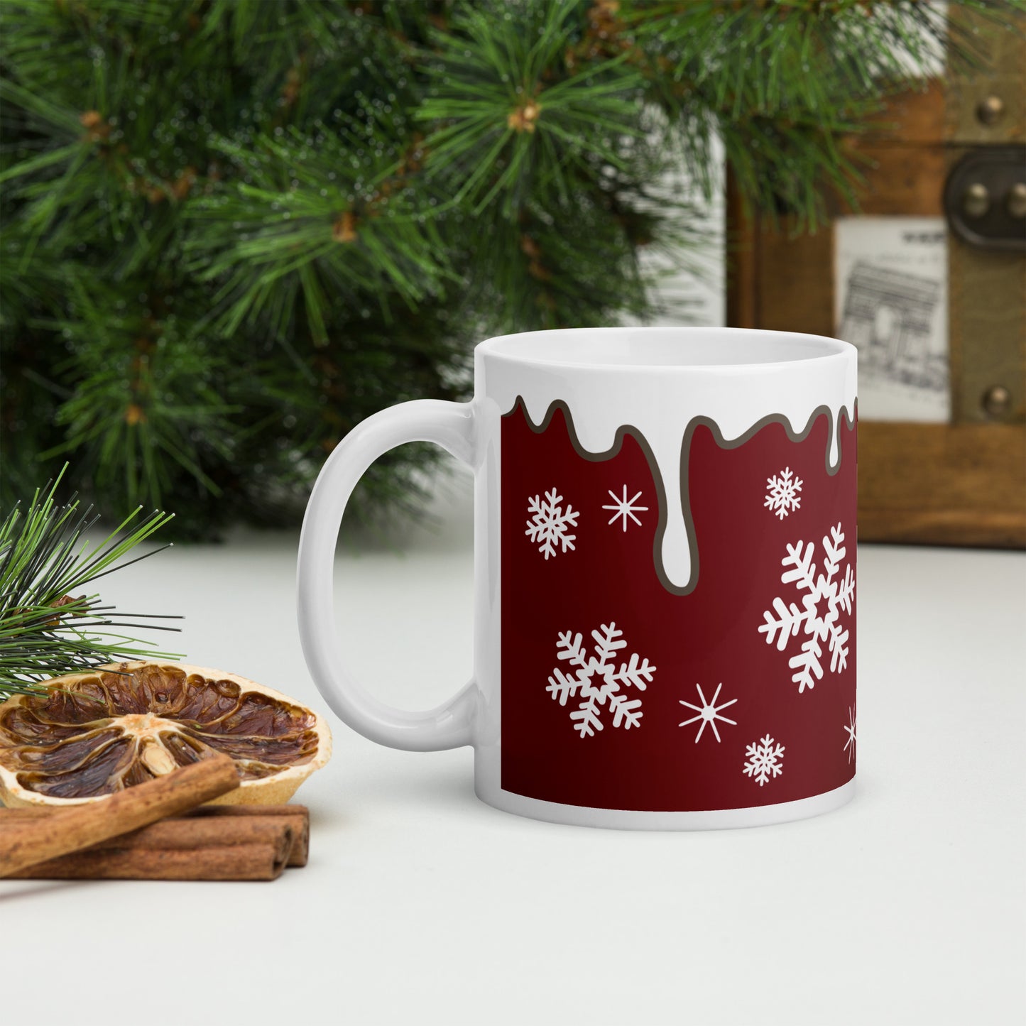 Snowflakes Christmas Mug