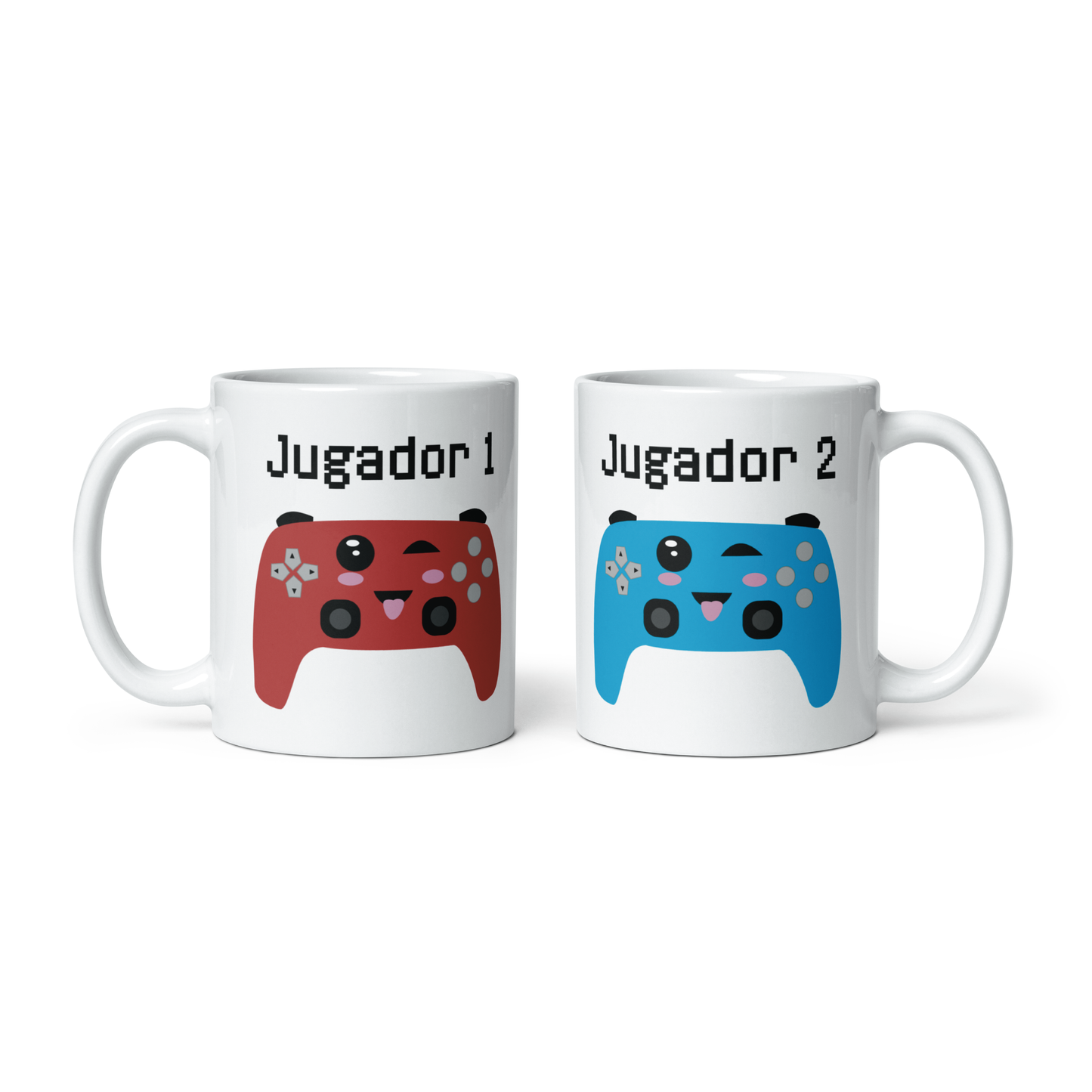 Player 1 and 2 Kit Video Games Mugs 