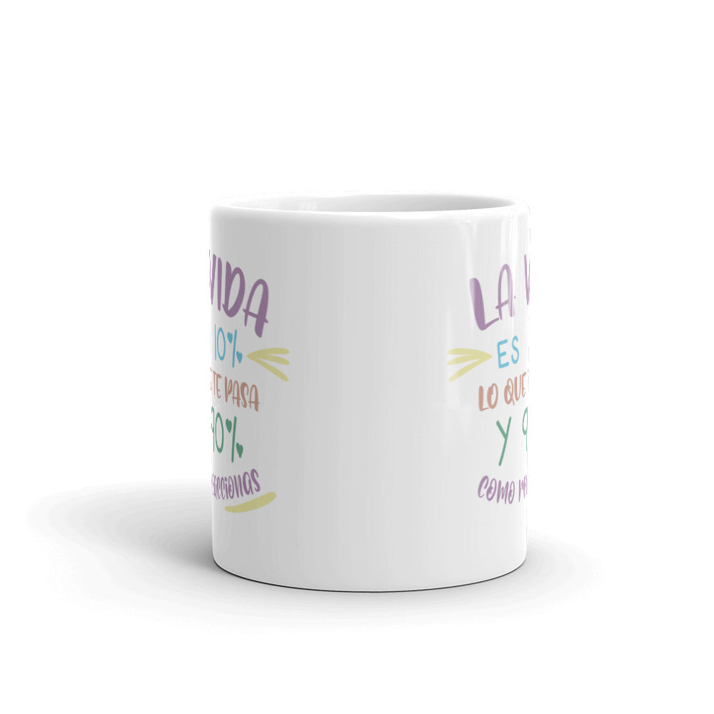 Life Is 10% What Happens To You And 90% How You React Mug 